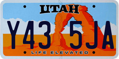 UT license plate Y435JA