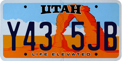 UT license plate Y435JB