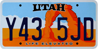 UT license plate Y435JD