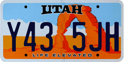 UT license plate Y435JH