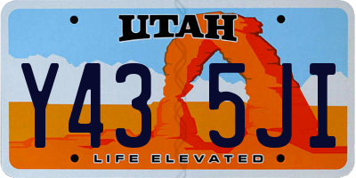 UT license plate Y435JI