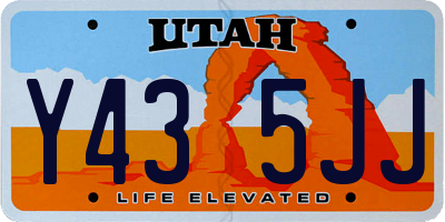 UT license plate Y435JJ