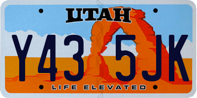 UT license plate Y435JK