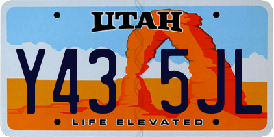 UT license plate Y435JL