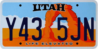 UT license plate Y435JN