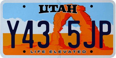 UT license plate Y435JP