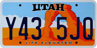 UT license plate Y435JQ