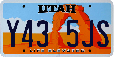 UT license plate Y435JS
