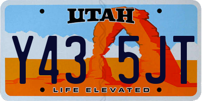 UT license plate Y435JT