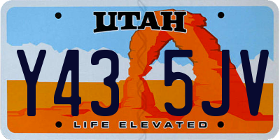 UT license plate Y435JV