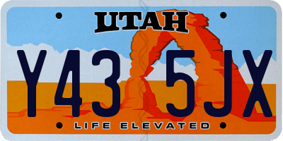 UT license plate Y435JX