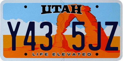 UT license plate Y435JZ
