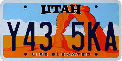 UT license plate Y435KA