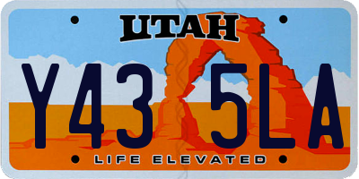UT license plate Y435LA