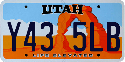 UT license plate Y435LB