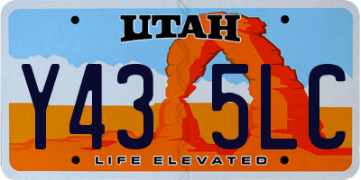 UT license plate Y435LC
