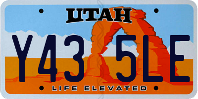 UT license plate Y435LE