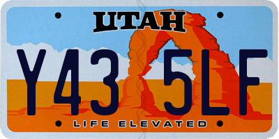 UT license plate Y435LF
