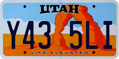 UT license plate Y435LI