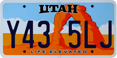 UT license plate Y435LJ