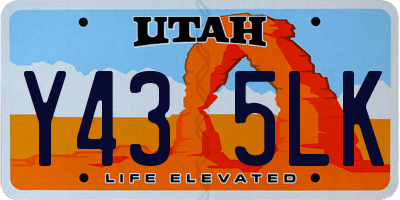 UT license plate Y435LK