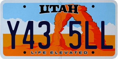 UT license plate Y435LL