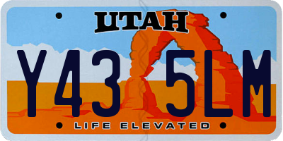 UT license plate Y435LM