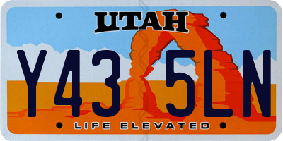 UT license plate Y435LN