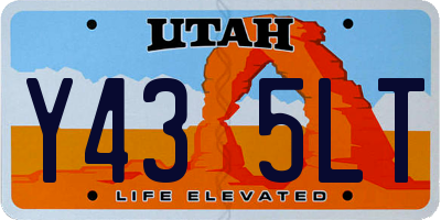 UT license plate Y435LT