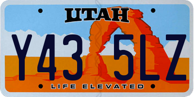 UT license plate Y435LZ