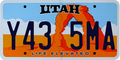 UT license plate Y435MA
