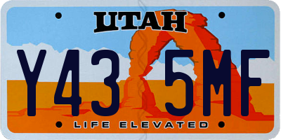UT license plate Y435MF