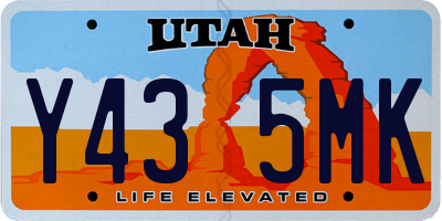 UT license plate Y435MK