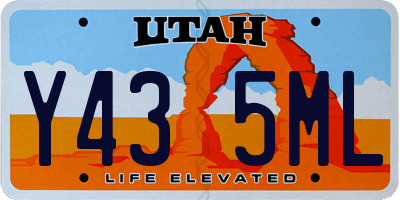 UT license plate Y435ML