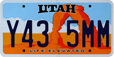 UT license plate Y435MM