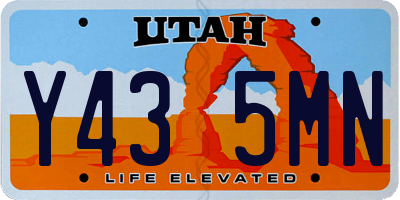 UT license plate Y435MN