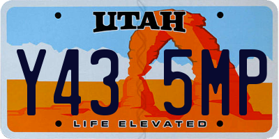 UT license plate Y435MP
