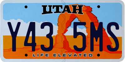 UT license plate Y435MS