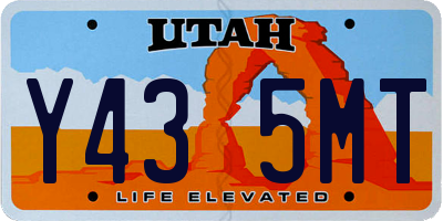 UT license plate Y435MT