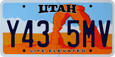 UT license plate Y435MV