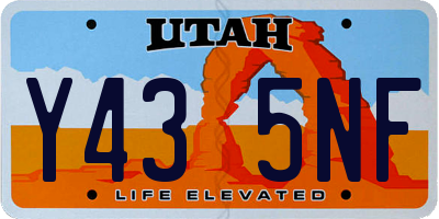 UT license plate Y435NF