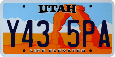 UT license plate Y435PA