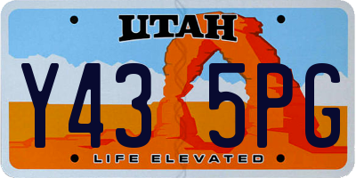 UT license plate Y435PG