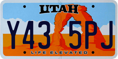 UT license plate Y435PJ