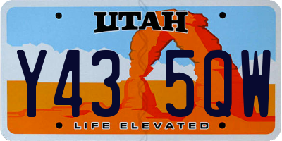 UT license plate Y435QW