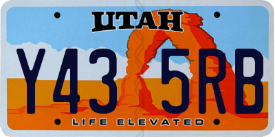 UT license plate Y435RB