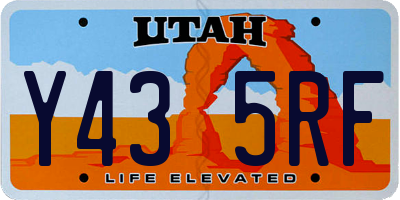 UT license plate Y435RF