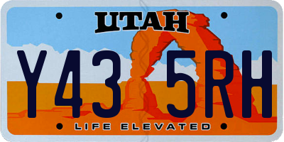 UT license plate Y435RH