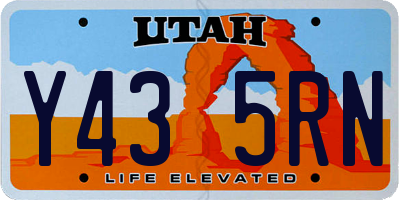 UT license plate Y435RN
