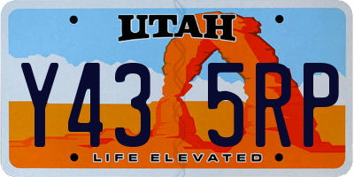 UT license plate Y435RP